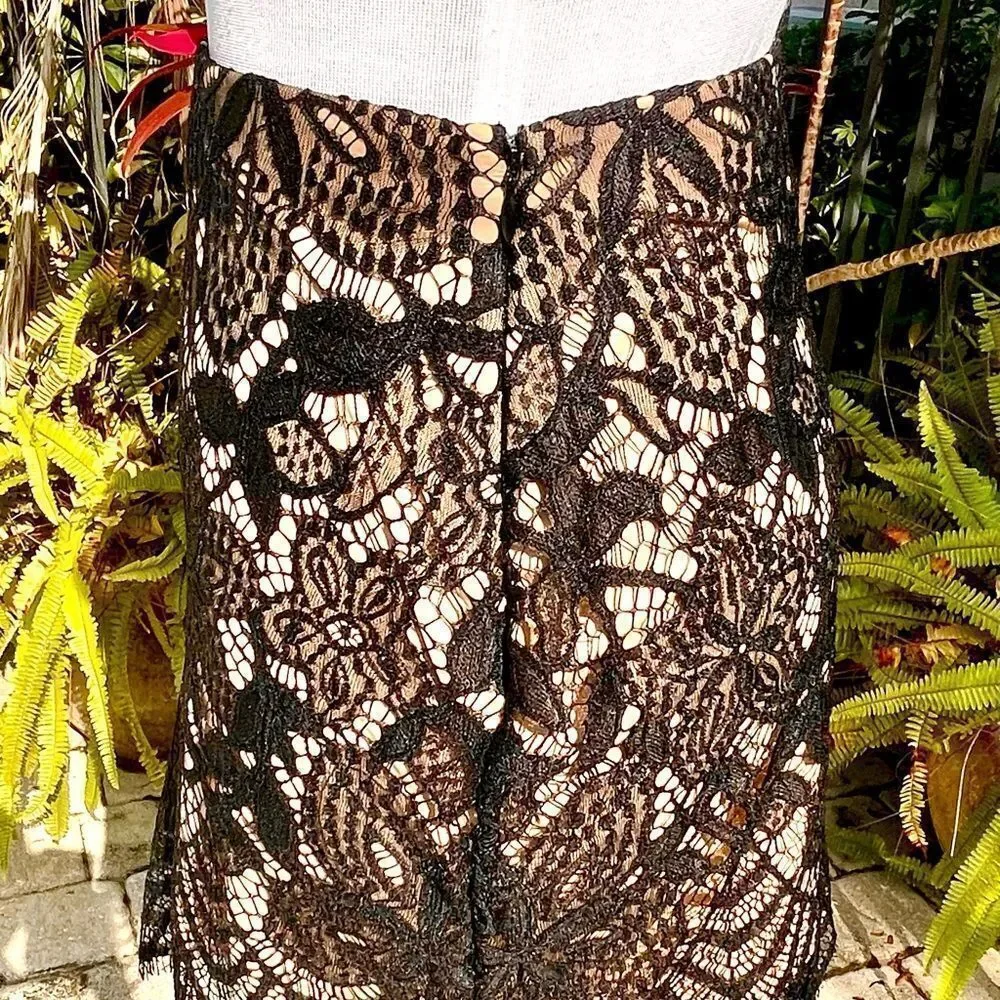 Express Eyelash Lace Overlay Skirt & Tank Set